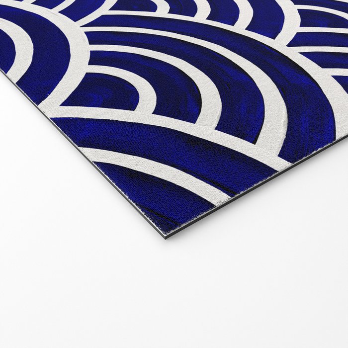 Japanese Seigaiha Wave - Navy Palette Welcome Mat Gallery Image 2