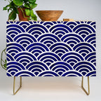 Japanese Seigaiha Wave - Navy Palette Credenza Gallery Image 1