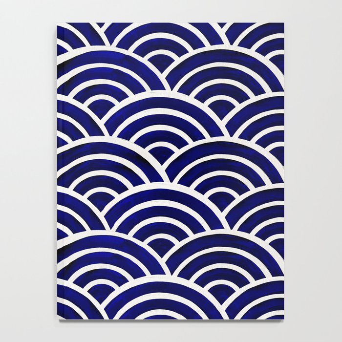 Japanese Seigaiha Wave - Navy Palette Notebook Gallery Image 4