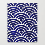 Japanese Seigaiha Wave - Navy Palette Notebook Gallery Image 4