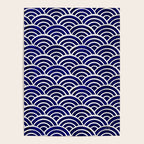 Japanese Seigaiha Wave - Navy Palette Poster Gallery Image 4