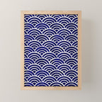 Japanese Seigaiha Wave - Navy Palette Mini Art Print Gallery Image 1