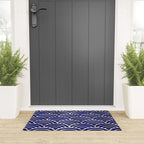 Japanese Seigaiha Wave - Navy Palette Welcome Mat Gallery Image 3