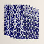 Japanese Seigaiha Wave - Navy Palette Wrapping Paper Gallery Image 3
