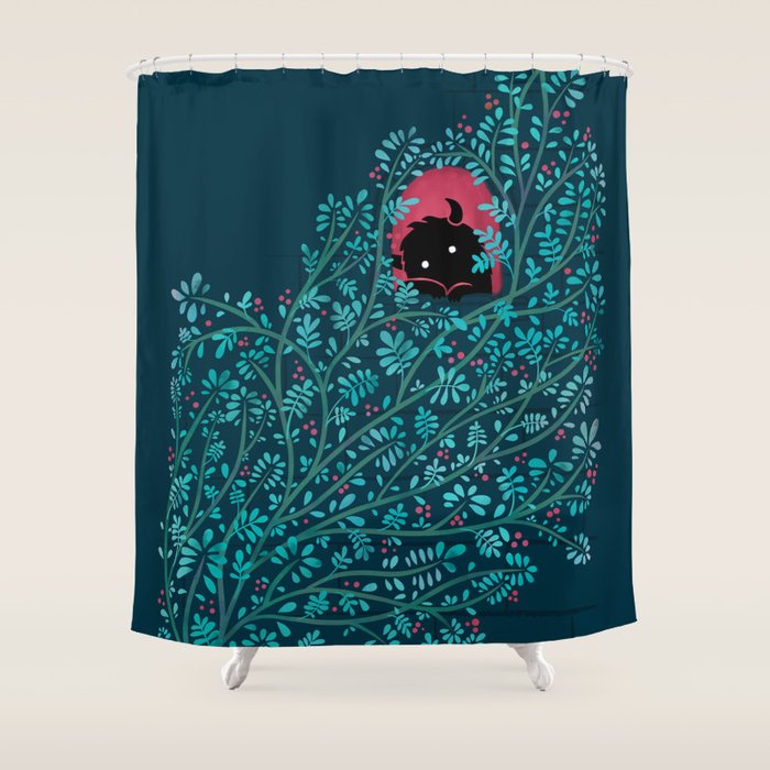 Introvert (Monster in the Window) Shower Curtain Gallery Image 1