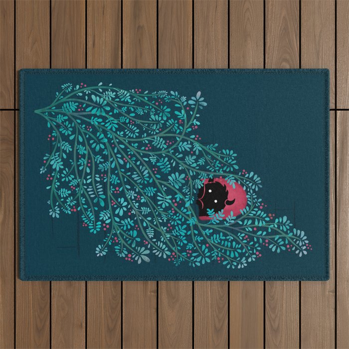 Introvert (Monster in the Window) Outdoor Rug Gallery Image 1