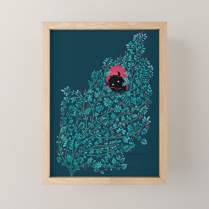 Introvert (Monster in the Window) Mini Art Print Gallery Image 1