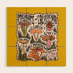 Mushrooms of California Wood Wall Art Gallery Image 1