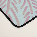 Winter Berries & Pine Branches in Teal & Pink Desk Mat Gallery Image 4