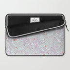 Winter Berries & Pine Branches in Teal & Pink Laptop Sleeve Gallery Image 2
