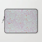 Winter Berries & Pine Branches in Teal & Pink Laptop Sleeve Gallery Image 1