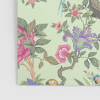 Chinoiserie Mint Green Pastel Fresco Floral Garden Birds Oriental Botanical Poster Gallery Image 3