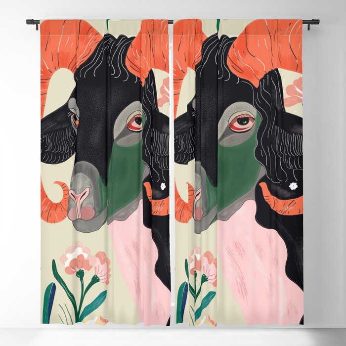 Floral Ram Window Curtain Gallery Image 5