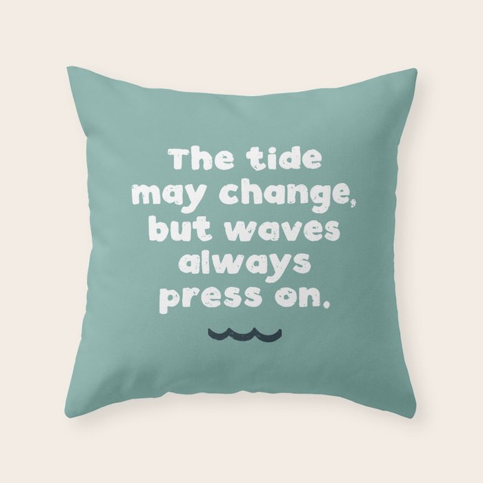 Waves Press On Throw Pillow Gallery Image 6