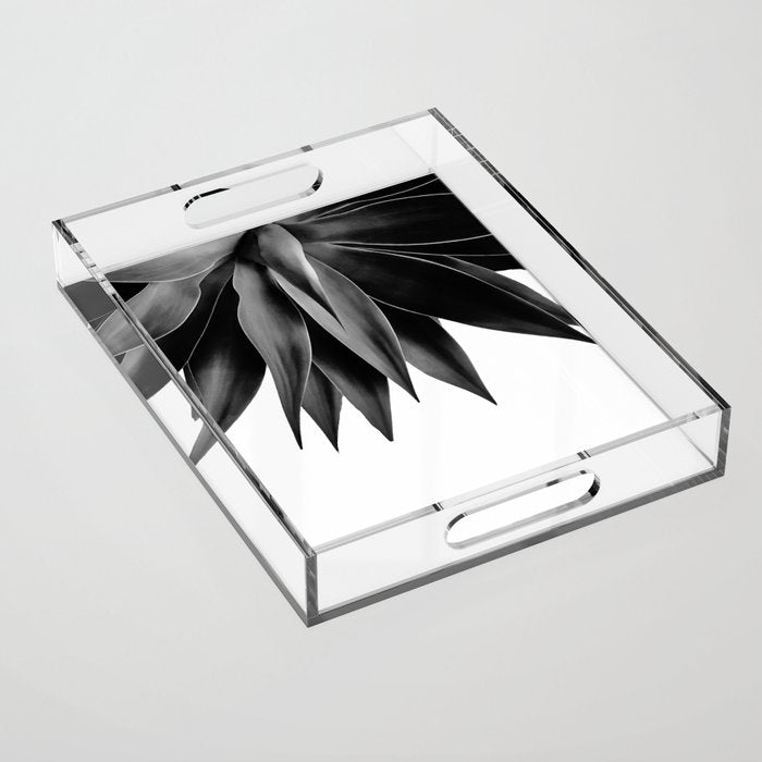 Agave fringe - noir Acrylic Tray Gallery Image 1