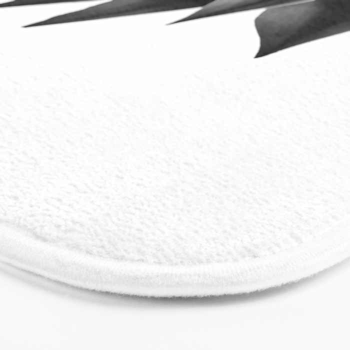 Agave fringe - noir Bath Mat Gallery Image 3