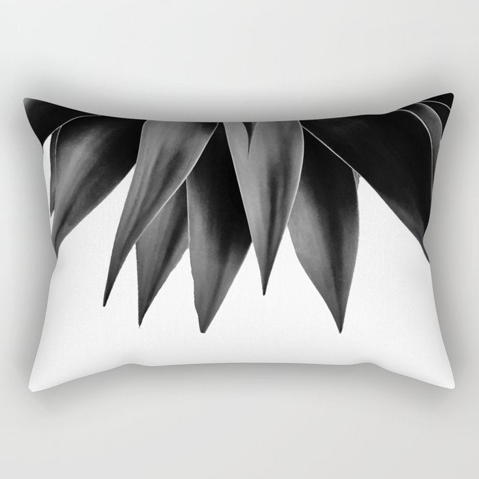 Agave fringe - noir Rectangular Pillow Gallery Image 2