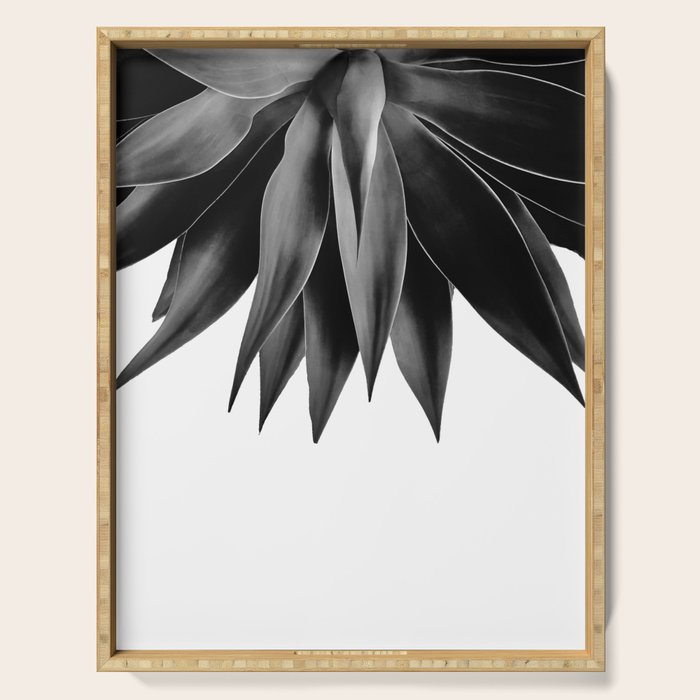 Agave fringe - noir Serving Tray Gallery Image 1