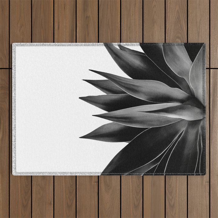 Agave fringe - noir Outdoor Rug Gallery Image 1