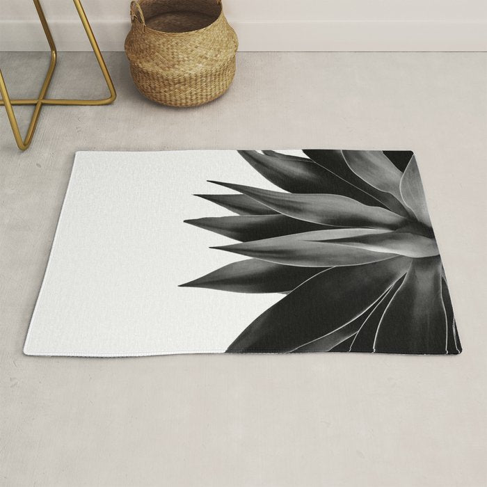 Agave fringe - noir Rug Gallery Image 1