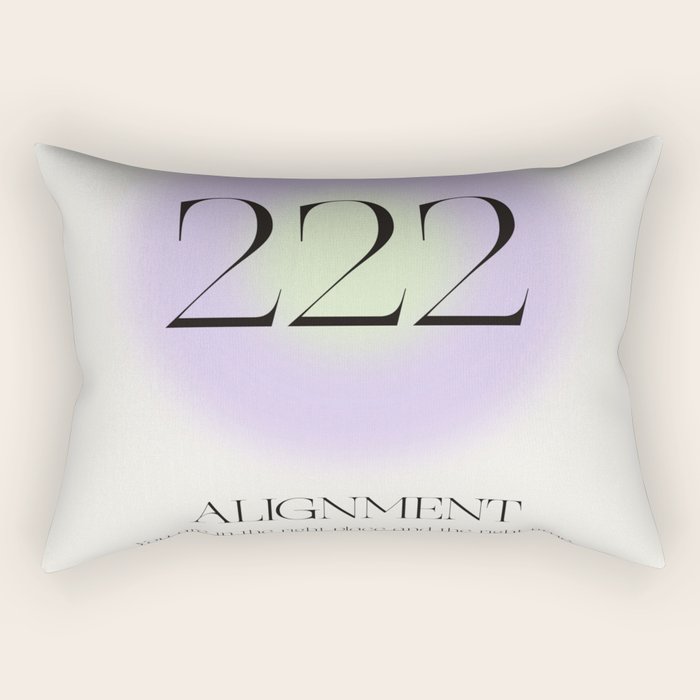 Angel Number 222 | Alignment Rectangular Pillow Gallery Image 2