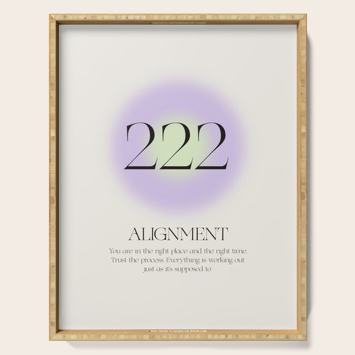 Angel Number 222 | Alignment Serving Tray Gallery Image 1