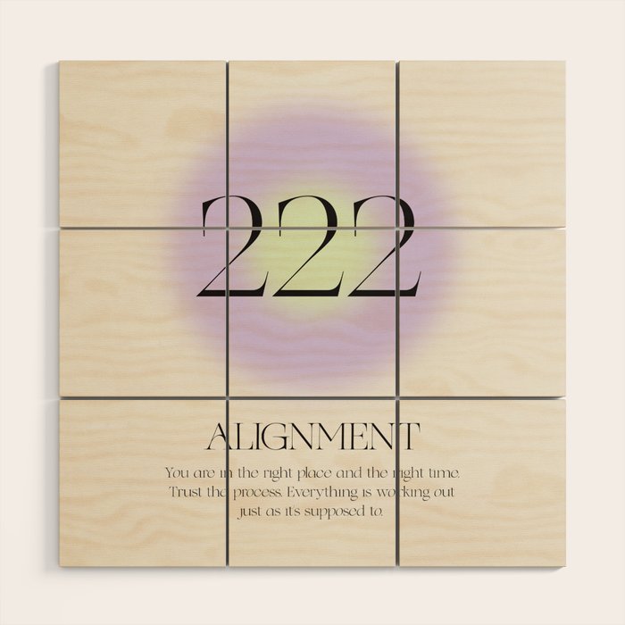 Angel Number 222 | Alignment Wood Wall Art Gallery Image 1
