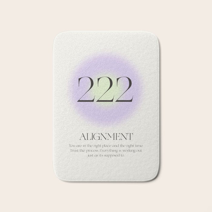 Angel Number 222 | Alignment Bath Mat Gallery Image 1