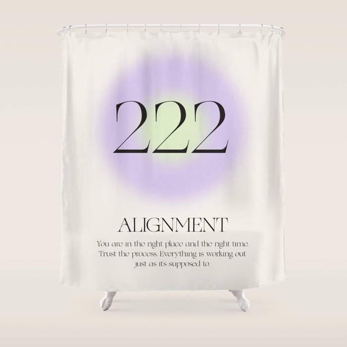 Angel Number 222 | Alignment Shower Curtain Gallery Image 1