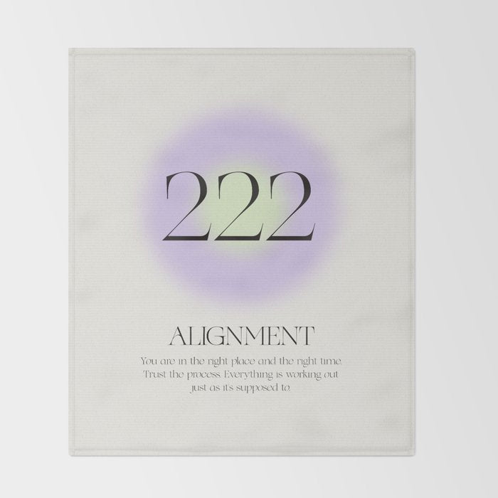 Angel Number 222 | Alignment Throw Blanket Gallery Image 2