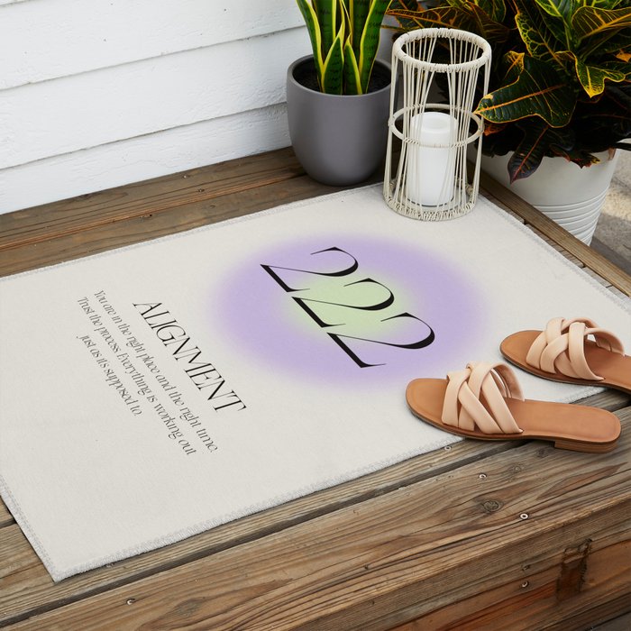 Angel Number 222 | Alignment Outdoor Rug Gallery Image 2