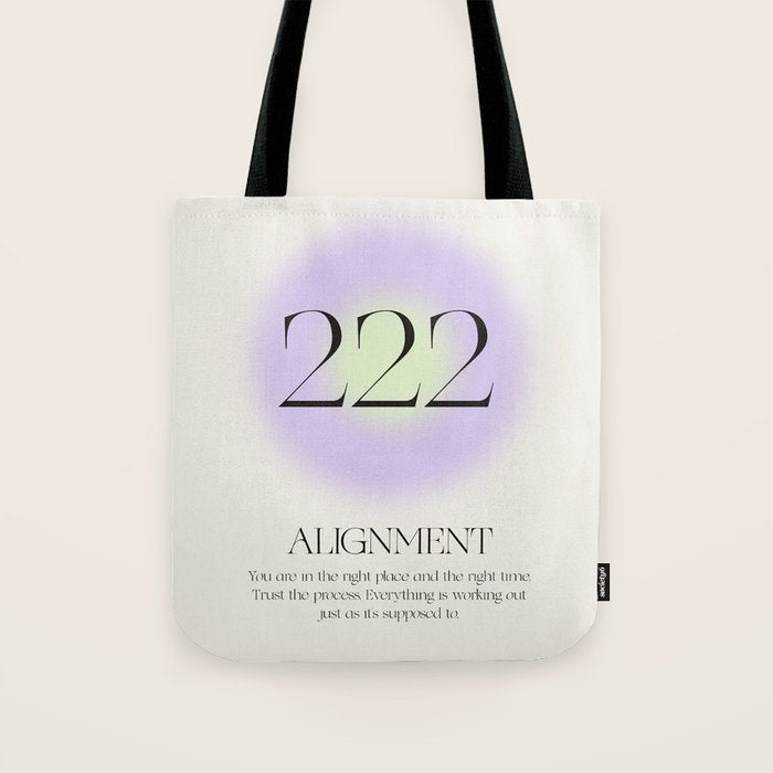Angel Number 222 | Alignment Tote Bag Gallery Image 1