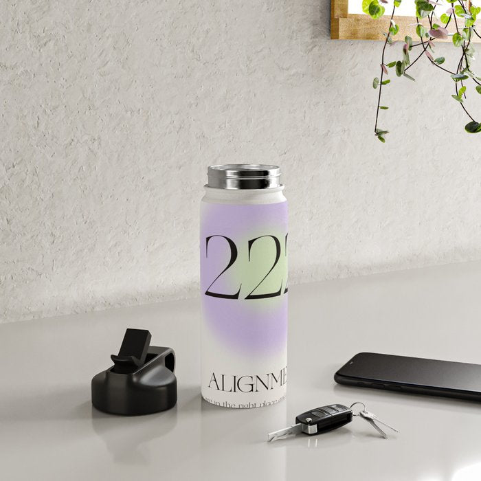 Angel Number 222 | Alignment Water Bottle Gallery Image 4