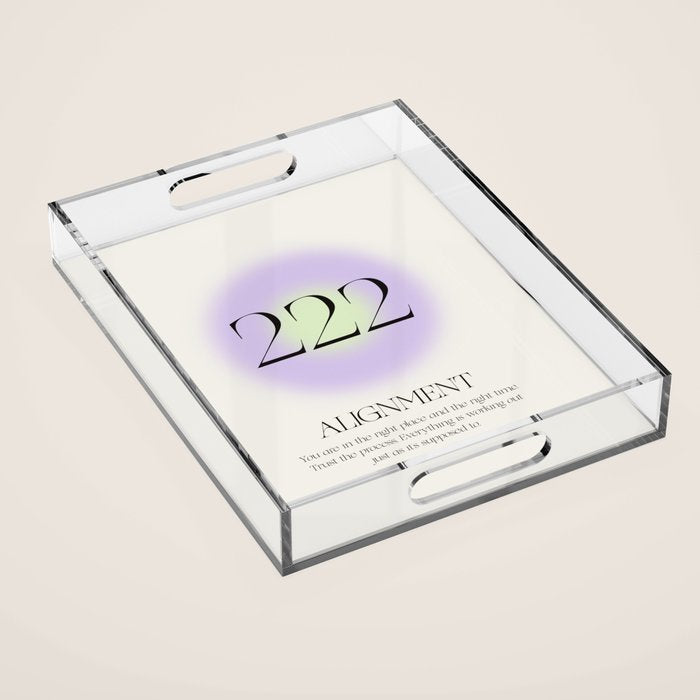 Angel Number 222 | Alignment Acrylic Tray Gallery Image 1