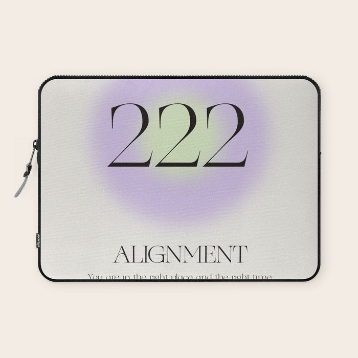 Angel Number 222 | Alignment Laptop Sleeve Gallery Image 1