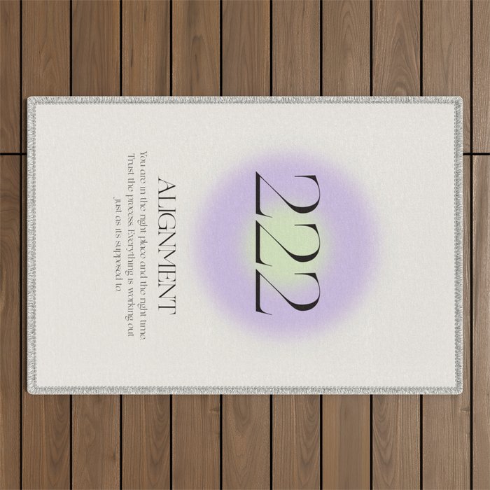 Angel Number 222 | Alignment Outdoor Rug Gallery Image 1