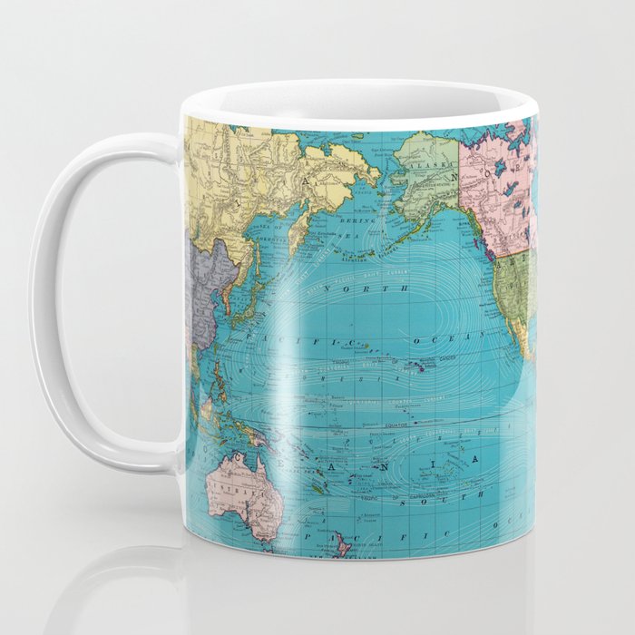 Vintage Map of The World (1897) Coffee Mug Gallery Image 3