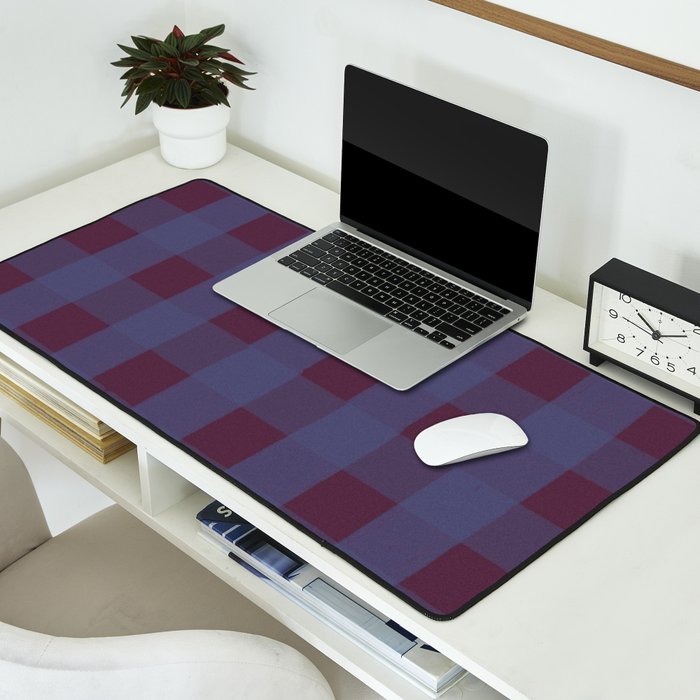 Purple criss-cross Desk Mat Gallery Image 2