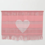 Cute Blush Pink Heart Minimal Pastel Wall Hanging Gallery Image 1