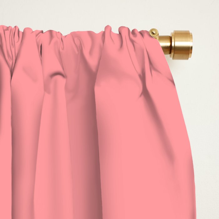 Cute Blush Pink Heart Minimal Pastel Window Curtain Gallery Image 2