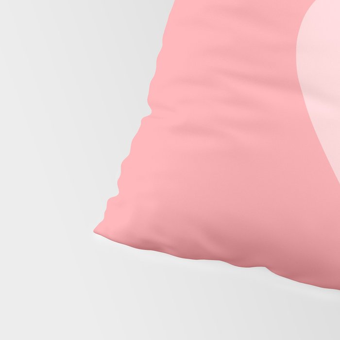 Cute Blush Pink Heart Minimal Pastel Pillow Sham Gallery Image 4