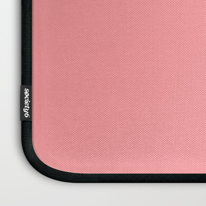 Cute Blush Pink Heart Minimal Pastel Laptop Sleeve Gallery Image 3