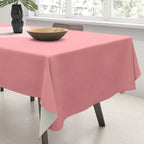 Cute Blush Pink Heart Minimal Pastel Tablecloth Gallery Image 3