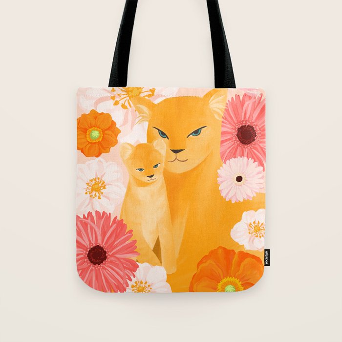 Mother Lion and cub II Tote Bag Gallery Image 1