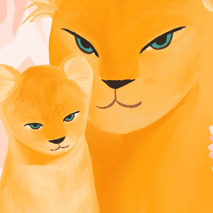 Mother Lion and cub II Coffee Mug Gallery Image 2