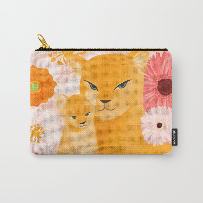 Mother Lion and cub II Carry All Pouch Gallery Image 1