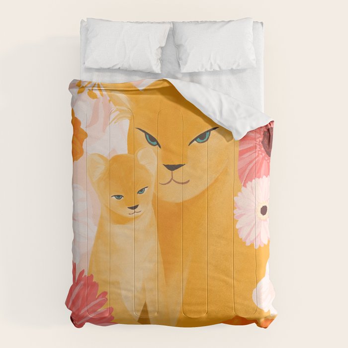 Mother Lion and cub II Comforter Gallery Image 6