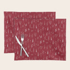Red Wildflowers Placemat Gallery Image 1