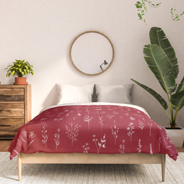 Red Wildflowers Comforter Gallery Image 3