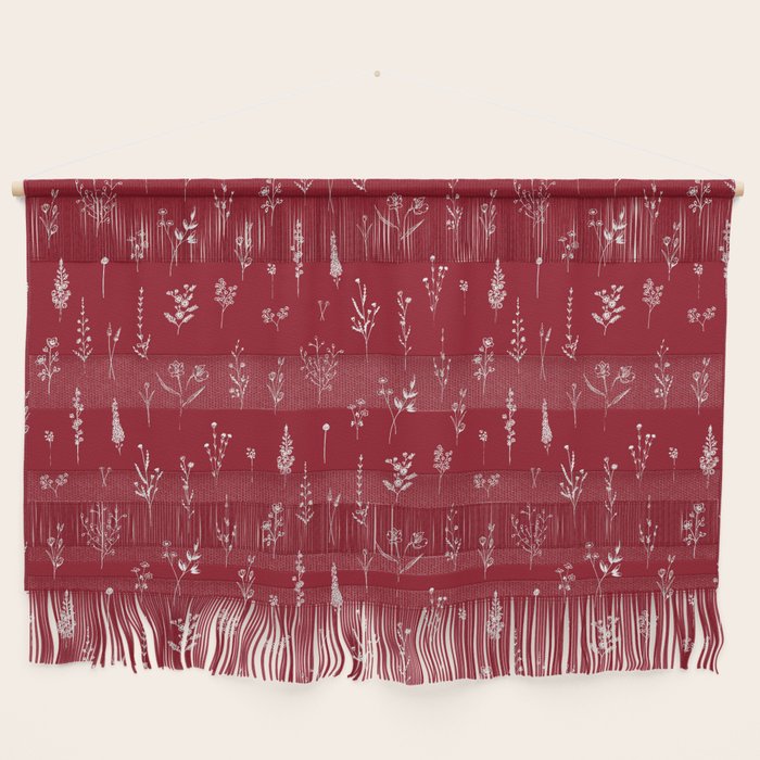 Red Wildflowers Wall Hanging Gallery Image 1